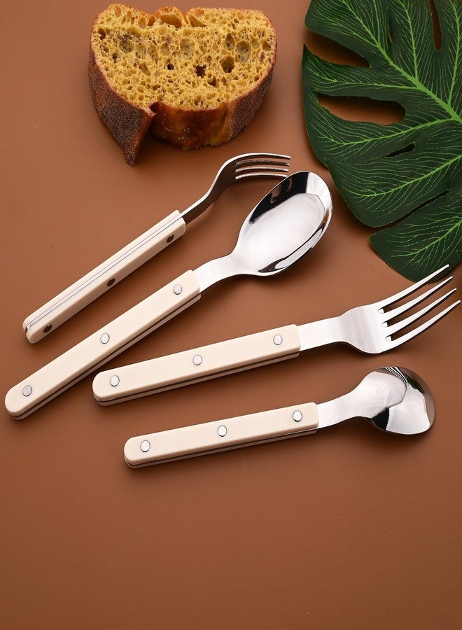 Snplowum 8-piece Dessert Forks, Cute Salad Forks Cake Forks, Vintage Style Forks Set For Bar Restaurant Home Party Wedding Table Forks, 7 Inch,White Silver - Image 3