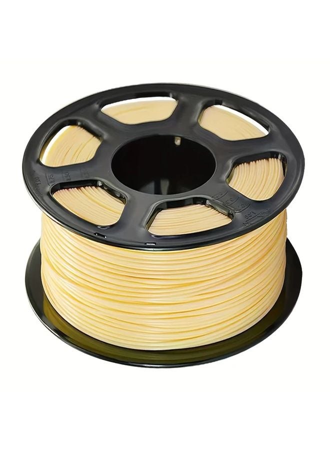 Cream Yellow PETG 3D Printer Filament 1.75mm 2.2LB High Speed Printing - Image 1