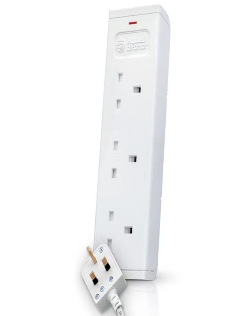 AL FANAR Alfanar 3-Way Extension Socket with Safety Protection, Child Safety Lock, Durable Design 13A - Image 3