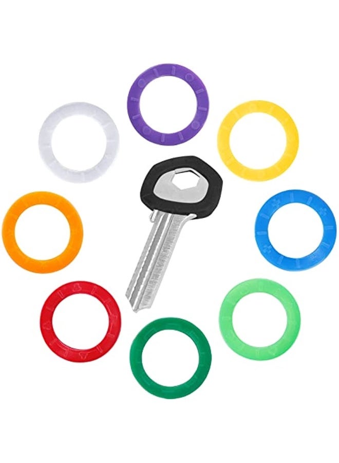 Generic 36 Packs Of 23Cm Round Key Caps For Small Flat Round House Keys (Not Suitable For Square Or Odd Keys) 9 Colors - Image 1