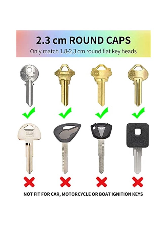 Generic 36 Packs Of 23Cm Round Key Caps For Small Flat Round House Keys (Not Suitable For Square Or Odd Keys) 9 Colors - Image 4