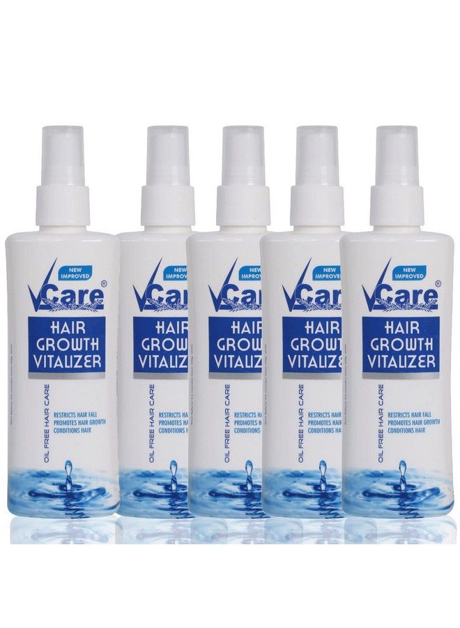 VCare Ayurvedic Hair Growth Vitalizer For Women And Control Dandruff Itching Reduces Hair Fall ; Moisturizer For Dry Head Sulphate And Paraben Free 100 Ml (Pack Of 5) - Image 1