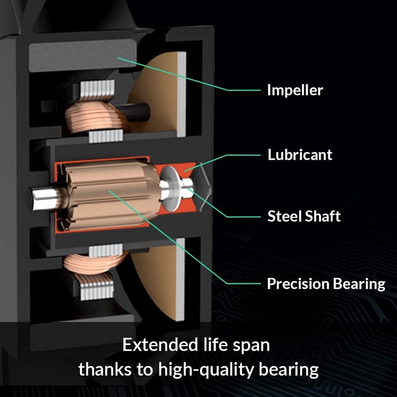 Arctic P12 TC - 120 mm Case Fan with Temperature Control, Pressure-optimised, Very Quiet Motor, Computer, Fan Speed: 350-1800 RPM - Black - Image 4