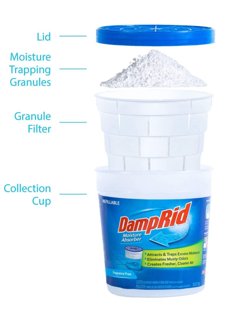 DampRid Fragrance Free Refillable Moisture Absorber 10.5oz - Image 3