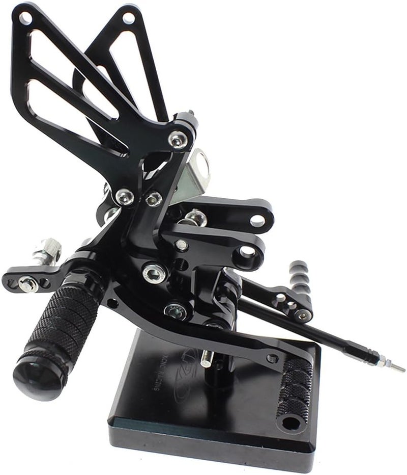 FXCNC Motorcycle Rearset Foot Pegs Rear Set Footrests Fully Adjustable Foot Boards Compatible for GSXR750 GSXR600 1996-2005,GSXR1000 2000-2004,SV650 SV650S SV1000 SV1000S 1998-2014 - Image 1