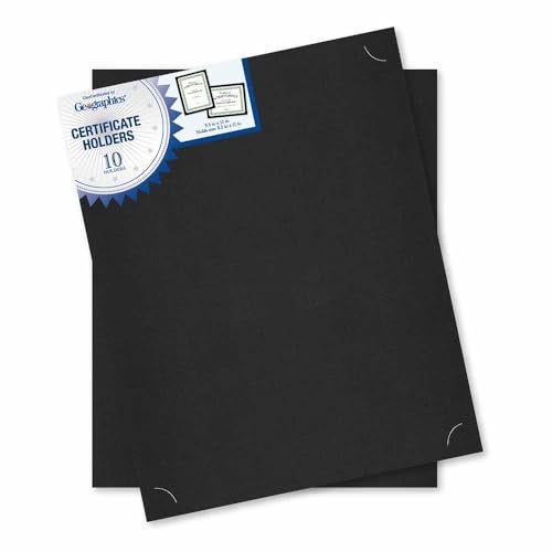 Geographics Black Certificate Holder, 9.5" x 12", 10/Pack (47836) - Image 1