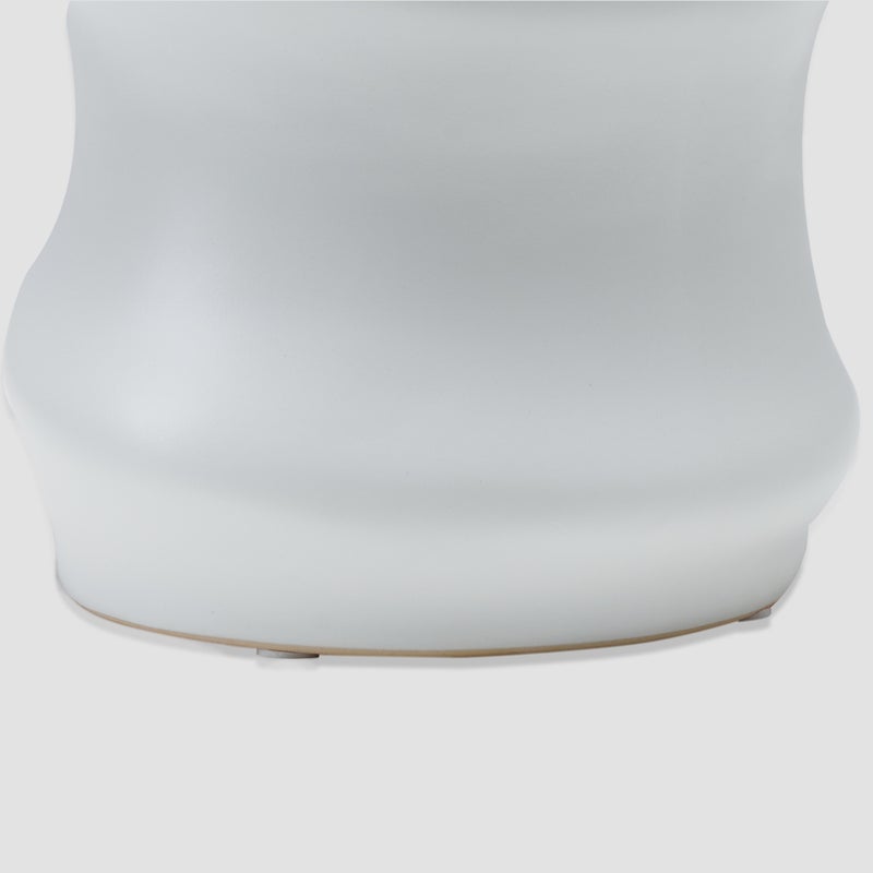 AL HUZAIFA FURNITURE Loeth Irregular Cylindrical Vase, Set Of 3, Matte White Finish - Image 3