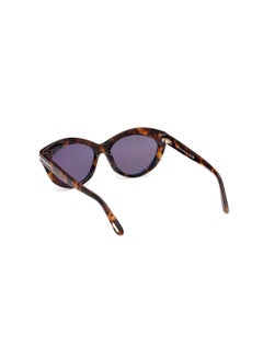 TOM FORD Women's Oval Shape Acetate Sunglasses FT111152E55 Lens Size: 55 Millimeter - Dark Havana  - Image 5