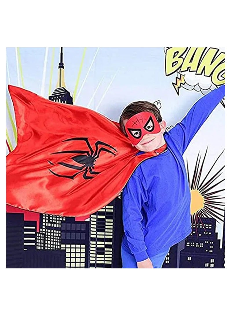 Brain Giggles Brain Giggles Spiderman Superhero Cape With Mask Costume Set  - Image 5