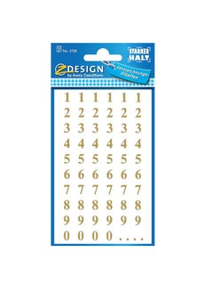 AVERY Avery Zweckform 3723 Letter Labels, A-Z 15.5 mm (foil, Strong Hold), 36 Stickers Numbers Gold  - Image 1