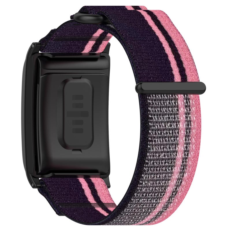 إيروريكس سوار ساعة من النايلون بحلقة فيلكرو لساعة Whoop 4.0 / 5.0 (وردي + بنفسجي) - Image 2