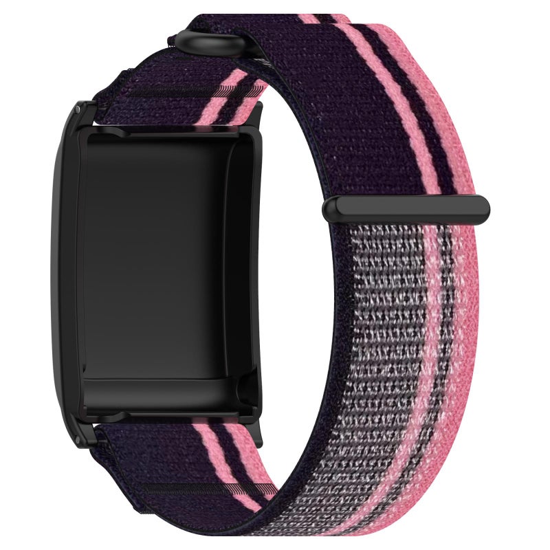 إيروريكس سوار ساعة من النايلون بحلقة فيلكرو لساعة Whoop 4.0 / 5.0 (وردي + بنفسجي) - Image 4