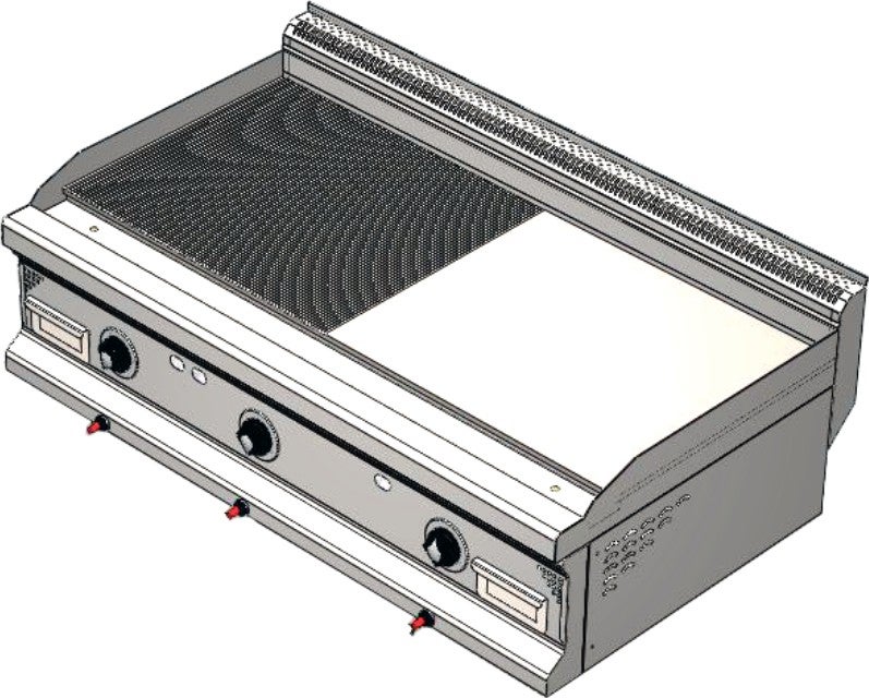 CSA Inox Karacasan Industrial 700 Series Counter Top LPG Cylinder Semi Channel Grill - Image 3