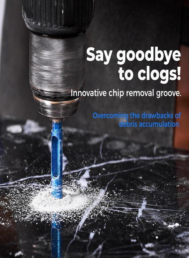 toolant Diamond Drill Bits Set 10PCS, Glass Drill Bits for Drilling Holes in Glass，Procelain,Ceramic and Tile, Tile Drill Bit with 1/4 Inch Quick Change Hex Shank,3/16"-3/8" - Image 3