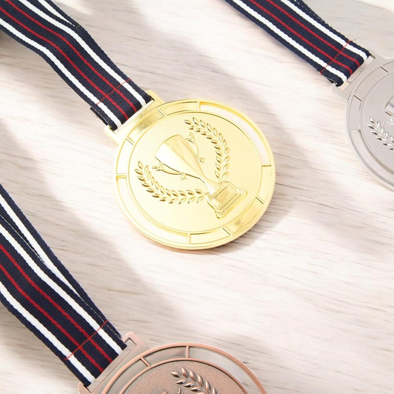 ArtRight Exclusive Medal for Sport & Events Set of 3, Professional Gold, Silver, Bronze Medals with Color Tag & Ribbon, 1st, 2nd, 3rd Winner Medals (8cm Diameter, 70gm) - Image 3