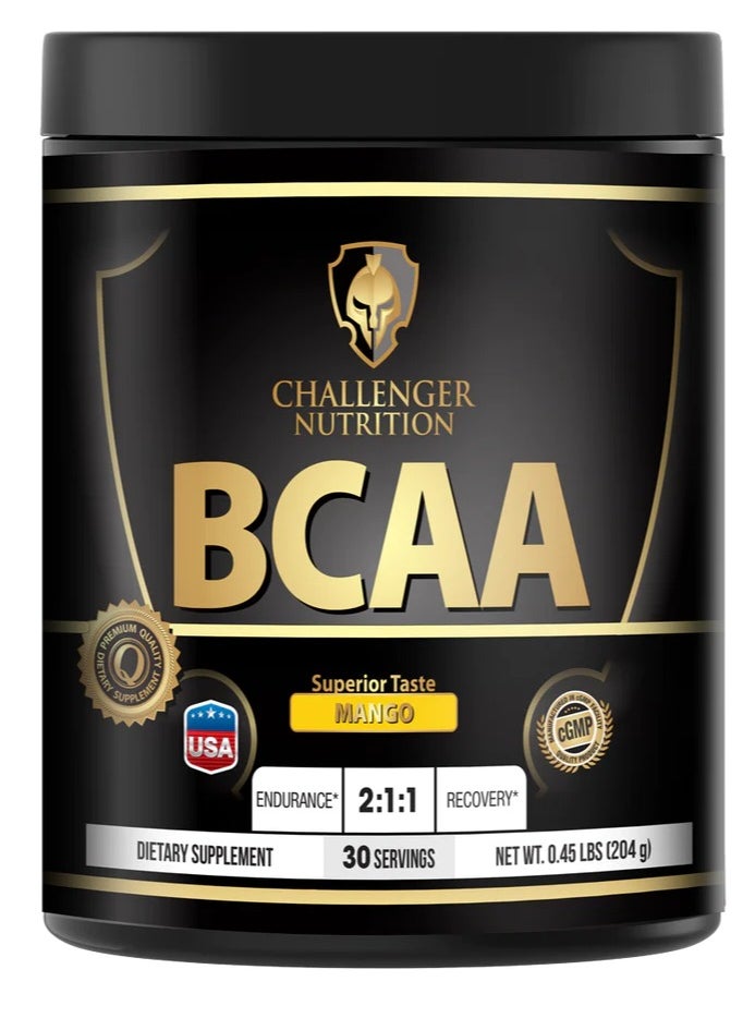 Challenger Nutrition BCAA  2:1:1 - Muscle Recovery & Growth Formula, Rapid Post-Workout Recovery, Superior Amino Acid Blend, Enhanced Performance, Mango Flavor, 300g - pzsku/ZE4B6641AE0E37218F366Z/45/_/1711385011/7eec8cb9-4469-4553-972c-f4b16cf062b5