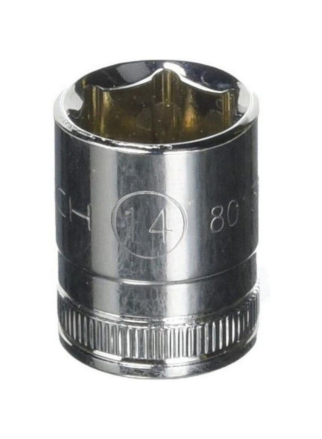 GearWrench Professional 6-Point Standard Metric Socket Silver 1/4 Inch x 14 mm 80136