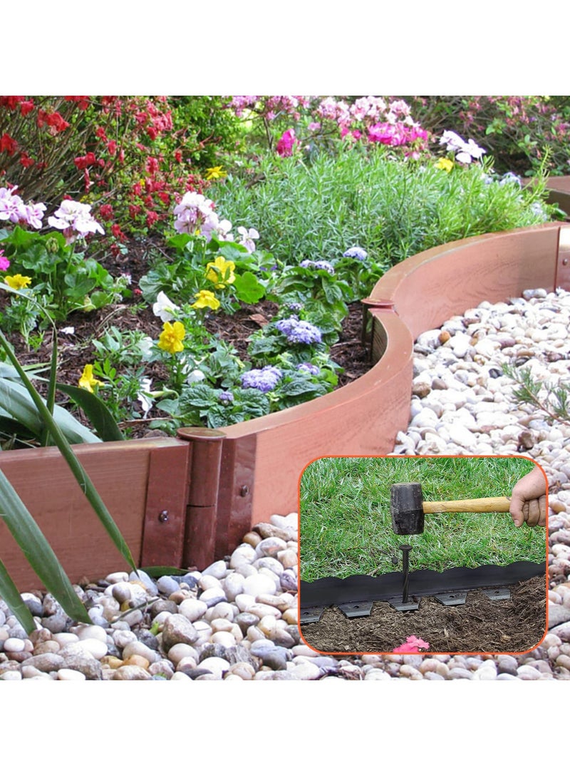 Plastic Landscape Edging Anchoring Stakes, 25 Pcs 8-Inch Garden Lawn Yard Landscaping Spikes, Spiral Nylon Landscape Anchoring Spikes, for Paver Edging, Weed Barrier, Tent, Artificial Turf & More
