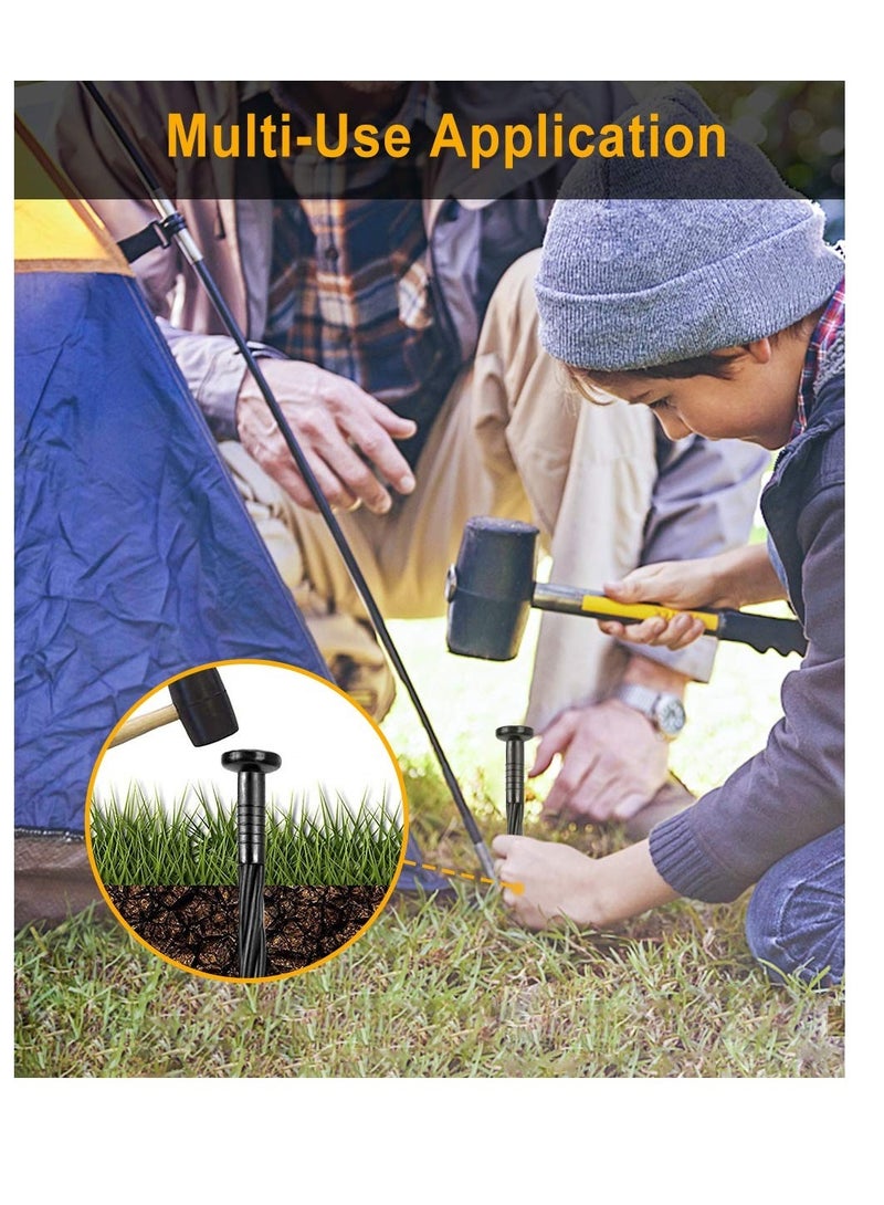 Plastic Landscape Edging Anchoring Stakes, 25 Pcs 8-Inch Garden Lawn Yard Landscaping Spikes, Spiral Nylon Landscape Anchoring Spikes, for Paver Edging, Weed Barrier, Tent, Artificial Turf & More