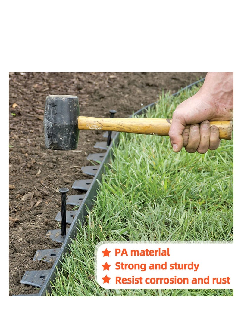 Plastic Landscape Edging Anchoring Stakes, 25 Pcs 8-Inch Garden Lawn Yard Landscaping Spikes, Spiral Nylon Landscape Anchoring Spikes, for Paver Edging, Weed Barrier, Tent, Artificial Turf & More