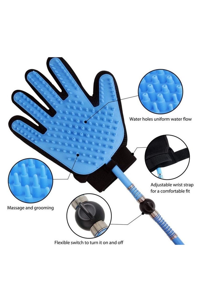 Special Pet Grooming Set – Dog Washing Machine with Bathing Gloves & Shower Attachment – Blue - Image 3