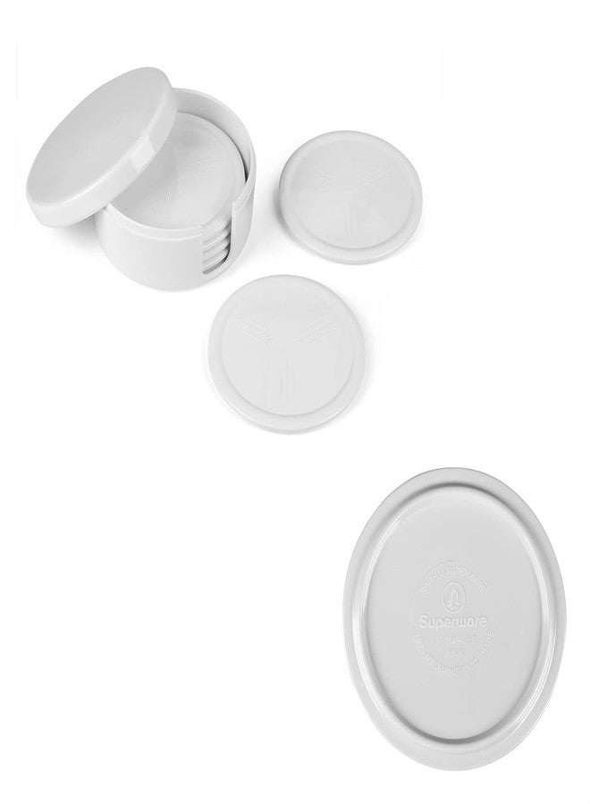 SUPERWARE | Food Grade Melamine | Coaster Set - White (6 nos.) | Serveware, Tableware, Stain Free, Glazed Finish - Image 4