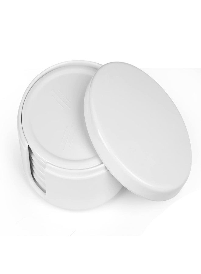 SUPERWARE | Food Grade Melamine | Coaster Set - White (6 nos.) | Serveware, Tableware, Stain Free, Glazed Finish - Image 1