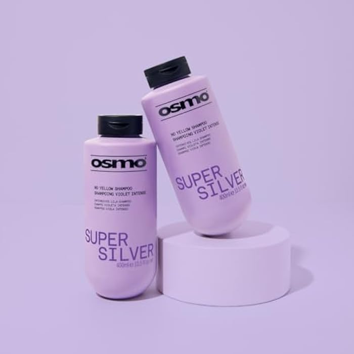Osmo Super Silver Shampoo | Violet Pigment | No Yellow or Brass | Purple Toning for Ashy Results | Vegan. 400ml - Image 5