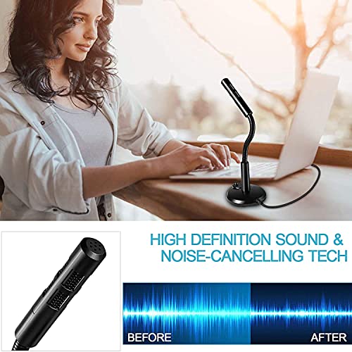 Cables Kart Noise Cancelling USB Microphone for Windows and Mac, Professional PC Microphone Computer, Laptop, Desktop and Notebook, Plug and Play Mic - Image 4