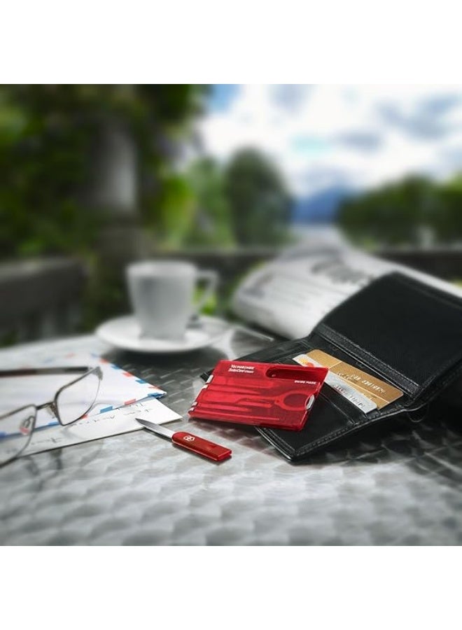 Victorinox Swiss Card Classic 0.7100.T Red Transparent Swiss Made Functional Companion With 10 Functions - Image 3
