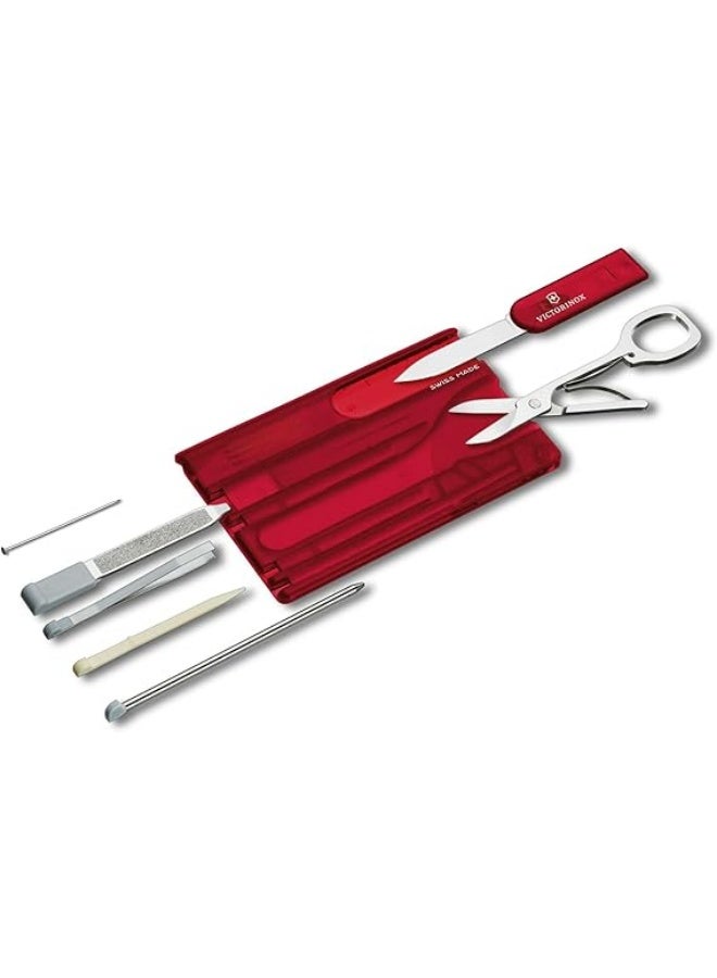 Victorinox Swiss Card Classic 0.7100.T Red Transparent Swiss Made Functional Companion With 10 Functions - Image 5