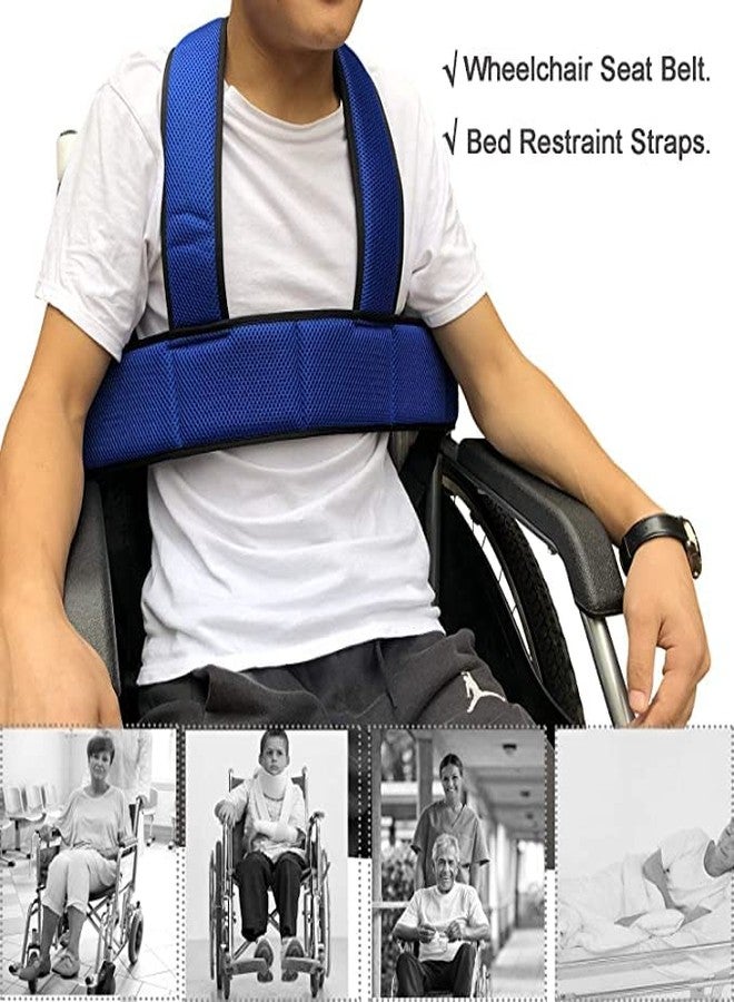 Dhadh Non-slip seat belt, thick chair, abdominal area, adjustable, anti-fall, with buckle for the elderly, seniors, blue - Image 5
