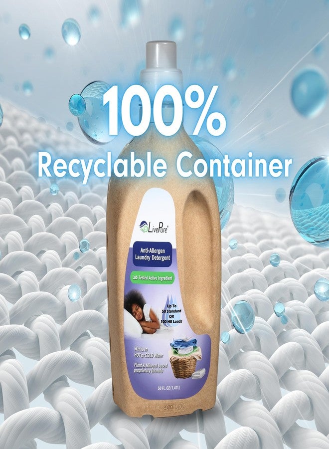 Live Pure LivePure Anti-Allergen 50 OZ Laundry Detergent for Dust Mites, Pet Dander, Allergies. - Image 2