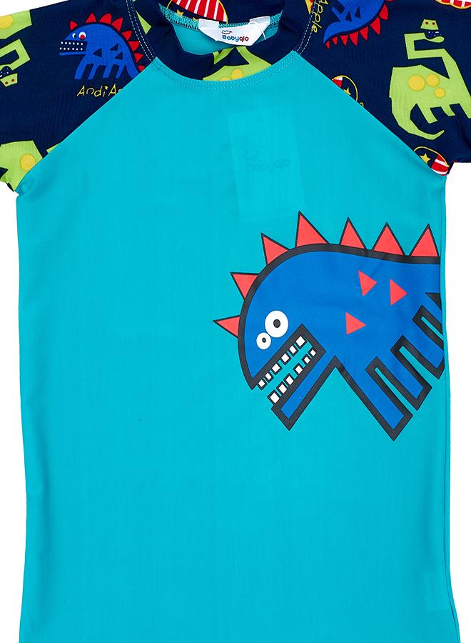 بيبي كلو طقم سباحة للأولاد ديناصور وحش  قطع أزرق - Image 4