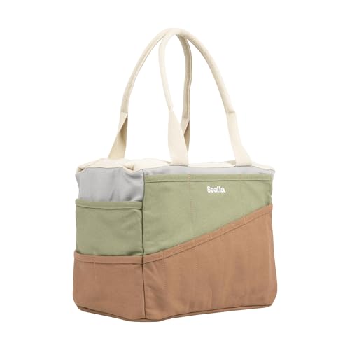 Soolla Studio Bag: Pottery Tool Bag & Art Supply Storage Organizer, Washable Craft Tote, Knitting Yarn, Crochet Projects, 30 Pockets, 25+ Colors, Canvas, Artist Gift for Students & Adults (Good Earth) - Image 2