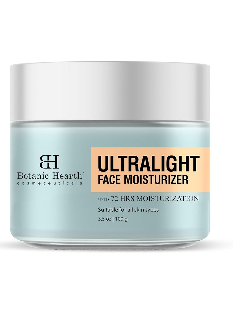Botanic Hearth Botanic Hearth Ultra Light Face Moisturizer with Hyaluronic Acid | Oil- Free 72H Facial Moisturization for All Skin Types | Non Comedogenic | Lightweight, Non Greasy & Quick Absorbing | 3.5 oz  - Image 1