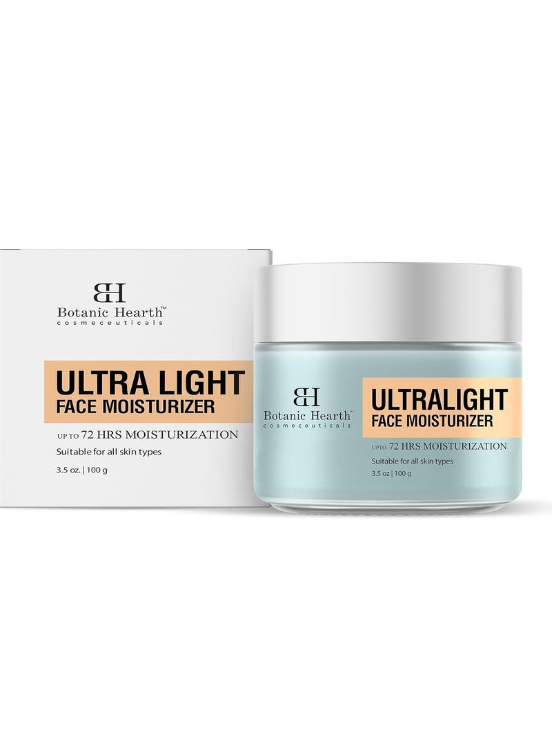 Botanic Hearth Botanic Hearth Ultra Light Face Moisturizer with Hyaluronic Acid | Oil- Free 72H Facial Moisturization for All Skin Types | Non Comedogenic | Lightweight, Non Greasy & Quick Absorbing | 3.5 oz  - Image 3