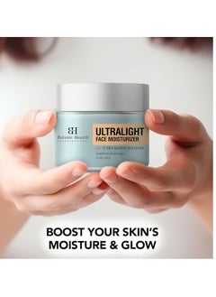 Botanic Hearth Botanic Hearth Ultra Light Face Moisturizer with Hyaluronic Acid | Oil- Free 72H Facial Moisturization for All Skin Types | Non Comedogenic | Lightweight, Non Greasy & Quick Absorbing | 3.5 oz  - Image 2