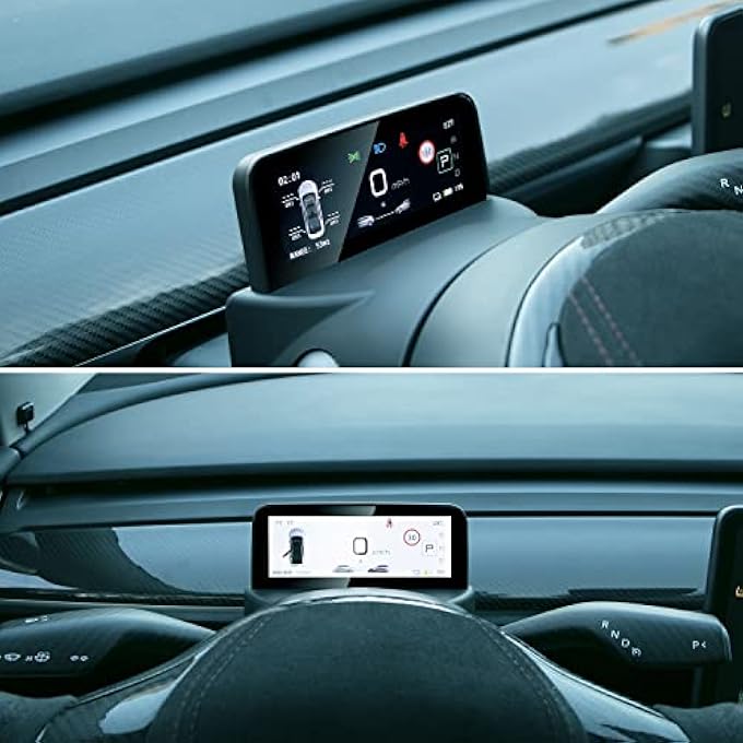rayihni Tesla 46 Head Up Ultra Mini Screen Display For Model 3Y Embedded Design Hud Car Dashboard Lcd Smart Instrument Tesla Accessories - Image 2