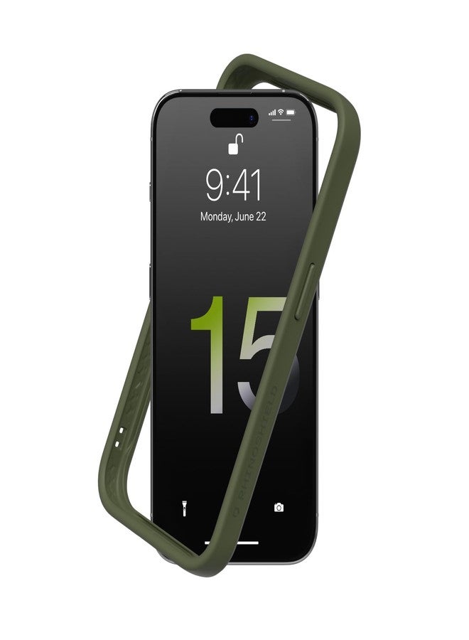 RhinoShield Bumper Case Compatible with [iPhone 15 Pro MAX] | CrashGuard - Shock Absorption Technology Case - Impact Resistant Over 3.5 Meters - Camouflage - Image 1