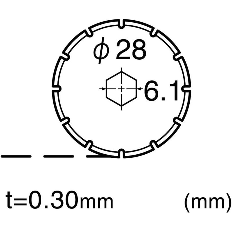 NT Cutter 28mm Rotary Perforating Blades for Rotary Cutter, 2-Blade/Pack, 1 Pack (BS-28P) - Image 2