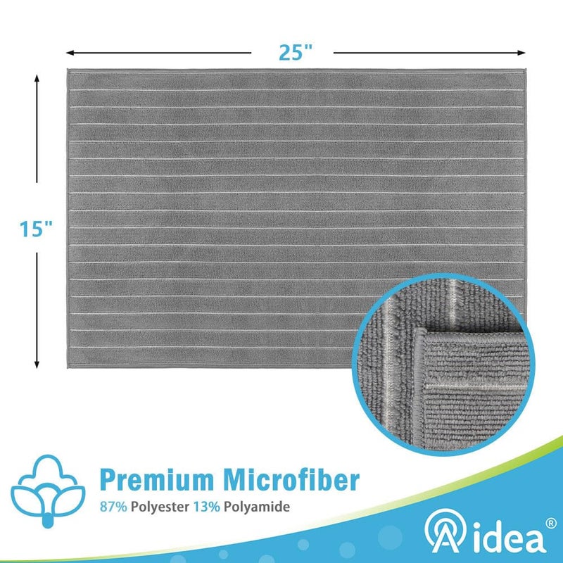 AIDEA Microfiber Kitchen Towels-8Pack, Microfiber Dish Towels, Soft Absorbent Dish Towels, Multi-Purpose Kitchen Dish Cloth for Home, Travel-Grey 15â€x25â€ - Image 2