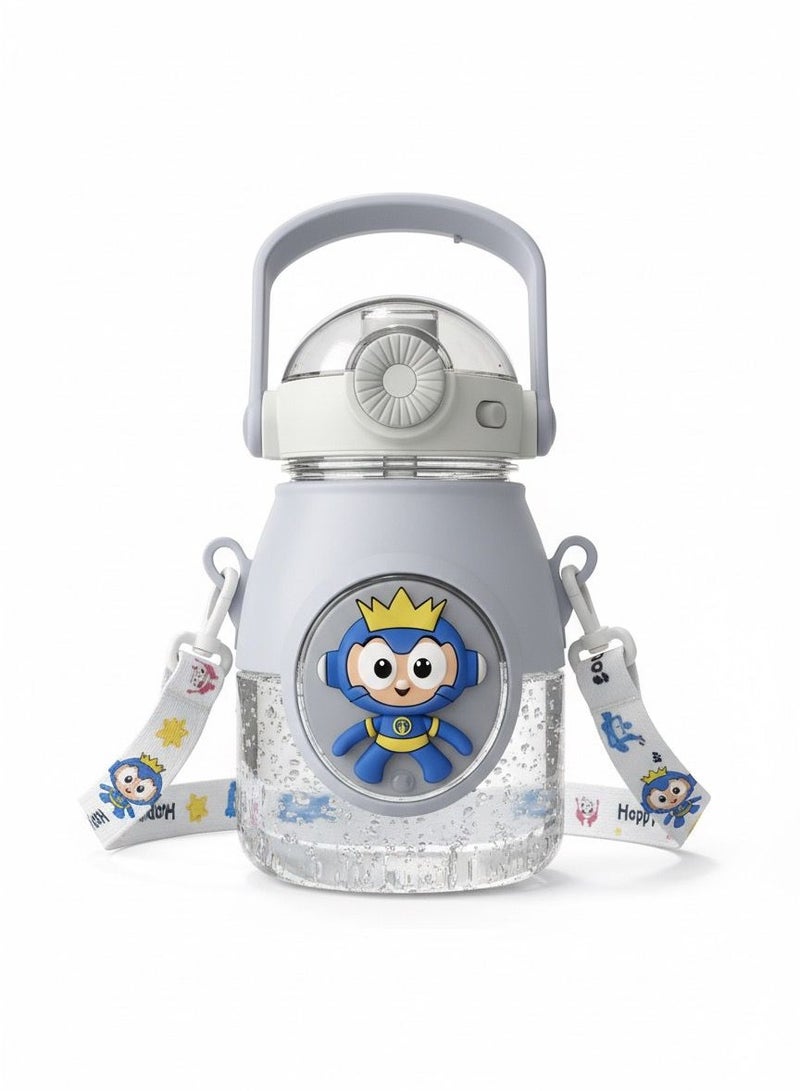 زجاجة اطفال 900 ملم غير قابل للكسر بشاليموة وحامل للطفل وزر امان للفتح