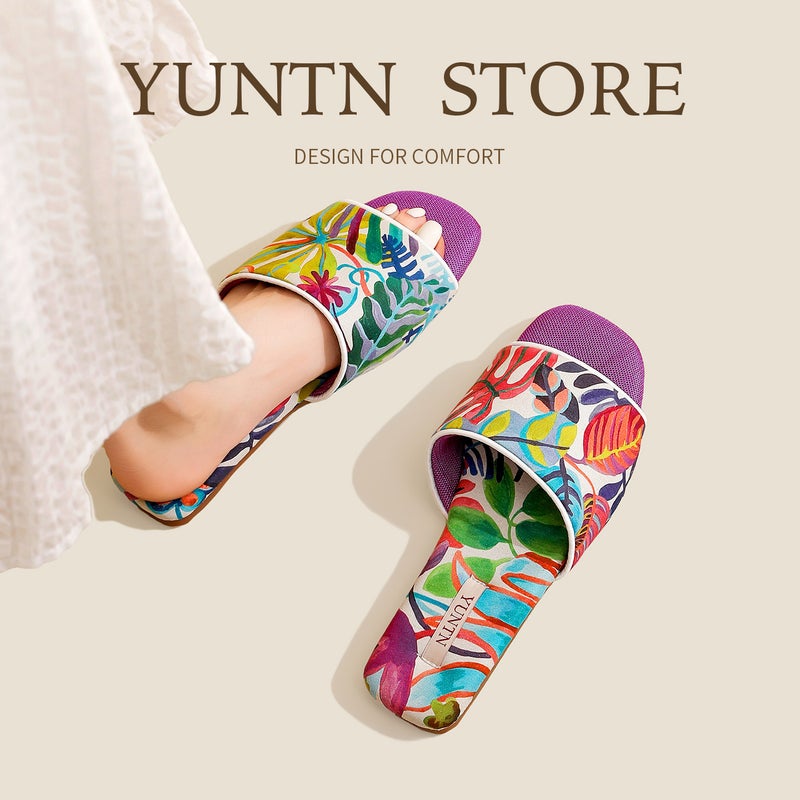 Yuntu Women's Breathable Anti-Slip Cloth Slippers for Indoor - Image 4