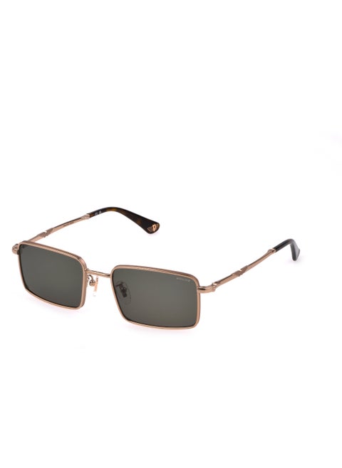 Men's Square Shape  Metal Sunglasses SPLL85M5408M2 - Lens Size: 54 Mm - Shiny Camel With Sandblasted-M