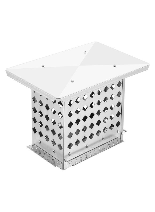 غطاء مدخنة من GarveeTech مقاس 8 × 13 بوصة، غطاء مدخنة مدفأة من الفولاذ المجلفن مع شبكة، غطاء تهوية سقف مقاوم للمطر للاستخدام الخارجي - Image 1