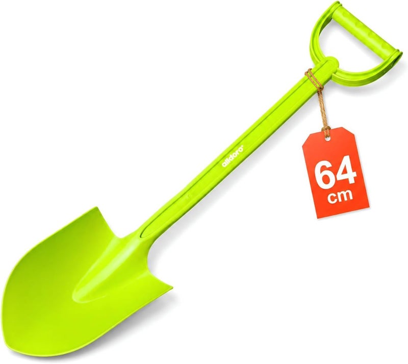 alldoro 60157 مجرفة مدببة XXL، أداة حديقة للأطفال لصندوق الرمل، الشاطئ، بلاستيك، طول 63 سم - Image 1