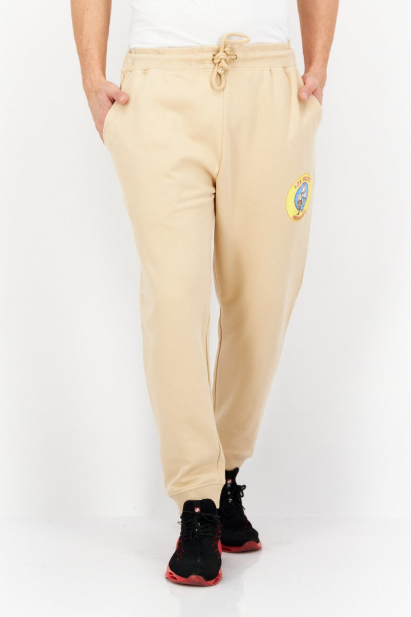 Breaking Bad Men Drawstring Graphic Print Sweatpants, Beige - Image 1