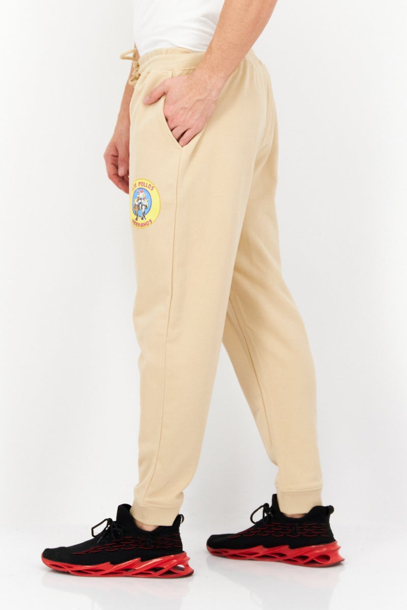Breaking Bad Men Drawstring Graphic Print Sweatpants, Beige - Image 4