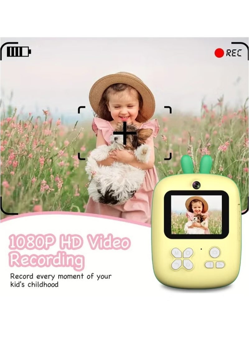 Kids Camera, 1080P Instant Printing Dual Camera, Photo Video, 2.4 Inch IPS LCD Screen, Built-in 1800mAh Battery, 32G TF Card, Birthday Festival Gift for Kids  - Image 3